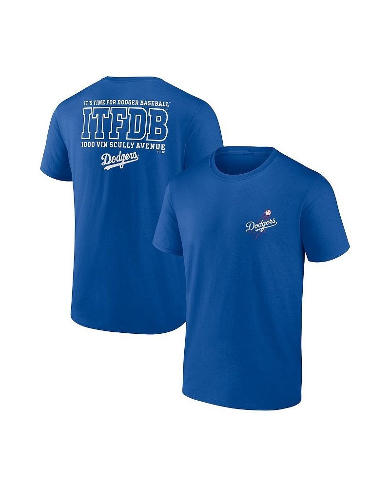 Men's Royal Los Angeles Dodgers Iconic Bring It T-shirt $19.32 T-Shirts