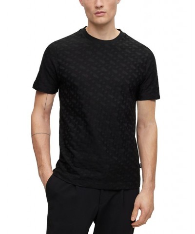 BOSS Men's Regular-Fit Monogram Print T-shirt Black $51.06 T-Shirts