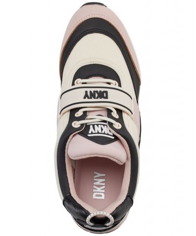 Women's Aislin Lace-Up Logo-Strap Sneakers PD02 $70.03 Shoes