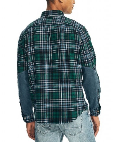 Men's Classic-Fit Plaid Flannel Button-Down Shirt Green $17.57 Shirts