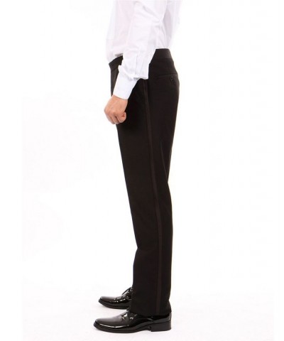 Men's Skinny Modern Fit Tuxedo Dress Pants Black $39.69 Pants