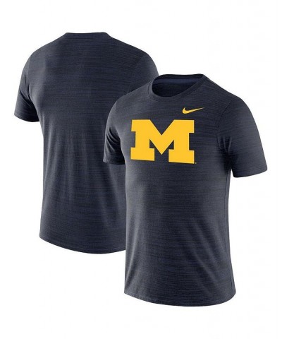 Men's Navy Michigan Wolverines Big and Tall Velocity Space-Dye Performance T-shirt $29.69 T-Shirts