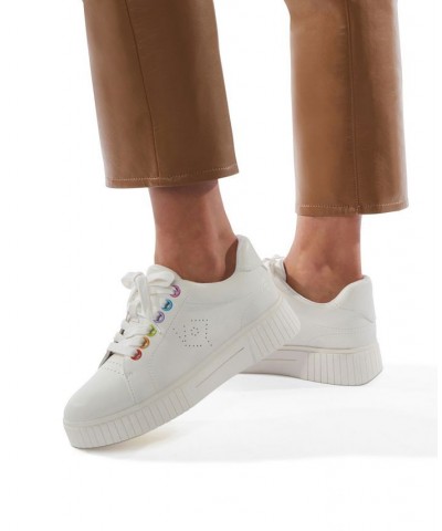 Women's The Skatter Classic Lace-Up Sneakers White $53.46 Shoes