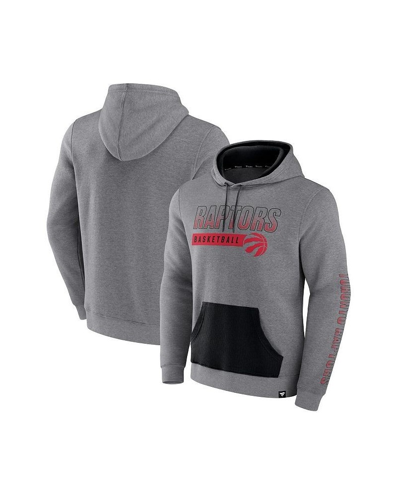 Men's Branded Heathered Gray Toronto Raptors Off The Bench Color Block Pullover Hoodie $27.28 Sweatshirt