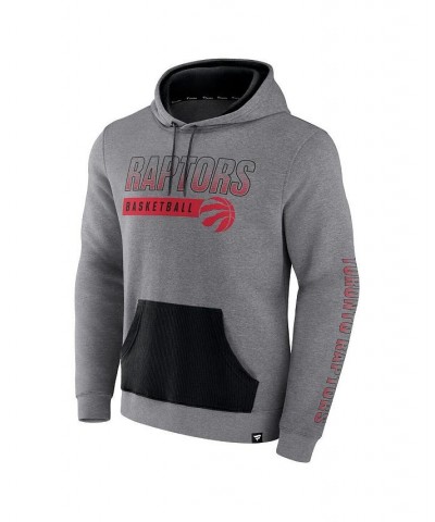 Men's Branded Heathered Gray Toronto Raptors Off The Bench Color Block Pullover Hoodie $27.28 Sweatshirt