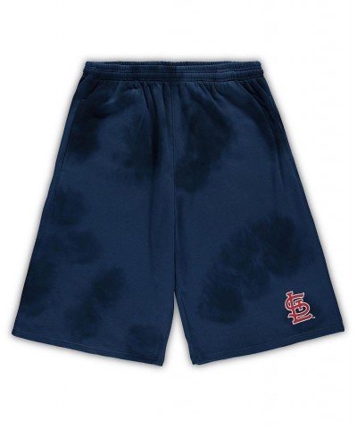 Men's Navy St. Louis Cardinals Big and Tall Tye Dye Fleece Shorts $31.79 Shorts