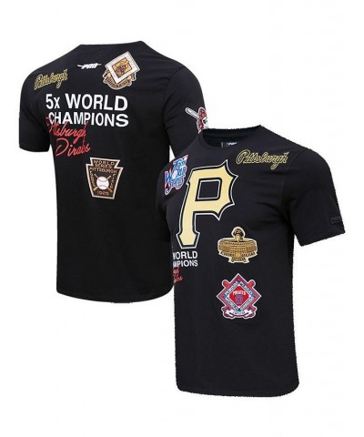 Men's Black Pittsburgh Pirates Championship T-shirt $35.25 T-Shirts