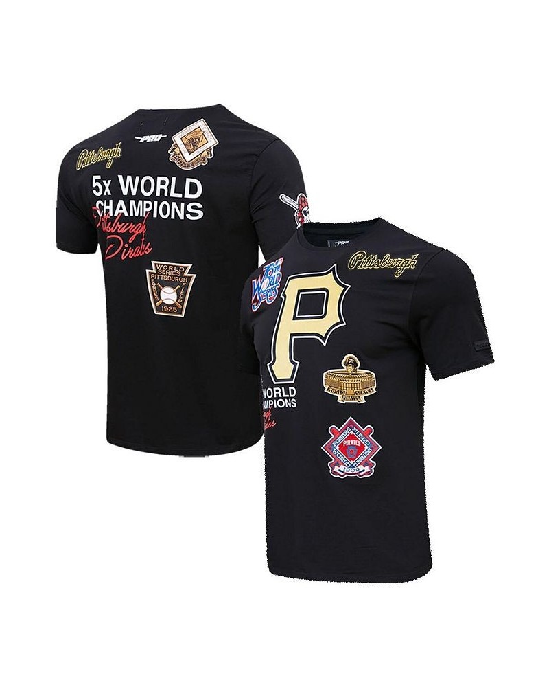 Men's Black Pittsburgh Pirates Championship T-shirt $35.25 T-Shirts