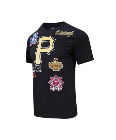 Men's Black Pittsburgh Pirates Championship T-shirt $35.25 T-Shirts