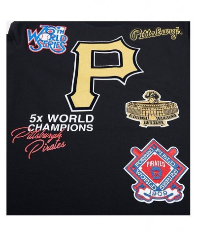 Men's Black Pittsburgh Pirates Championship T-shirt $35.25 T-Shirts