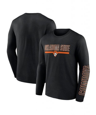 Men's Branded Black Oklahoma State Cowboys Modern Two-Hit Long Sleeve T-shirt $19.35 T-Shirts