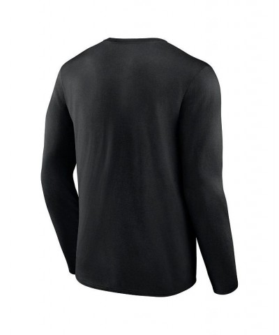 Men's Branded Black Oklahoma State Cowboys Modern Two-Hit Long Sleeve T-shirt $19.35 T-Shirts