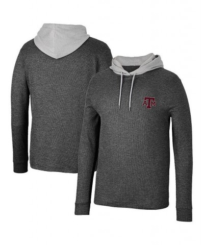 Men's Black Texas A&M Aggies Ballot Waffle-Knit Thermal Long Sleeve Hoodie T-shirt $34.30 T-Shirts