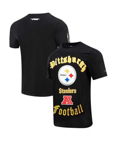 Men's Black Pittsburgh Steelers Old English T-shirt $37.80 T-Shirts