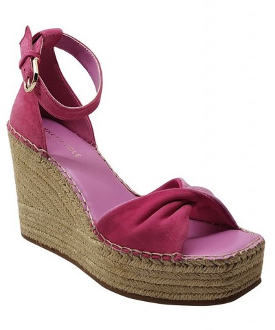 Women's Sol Espadrille Wedge Sandals Pink $50.66 Shoes