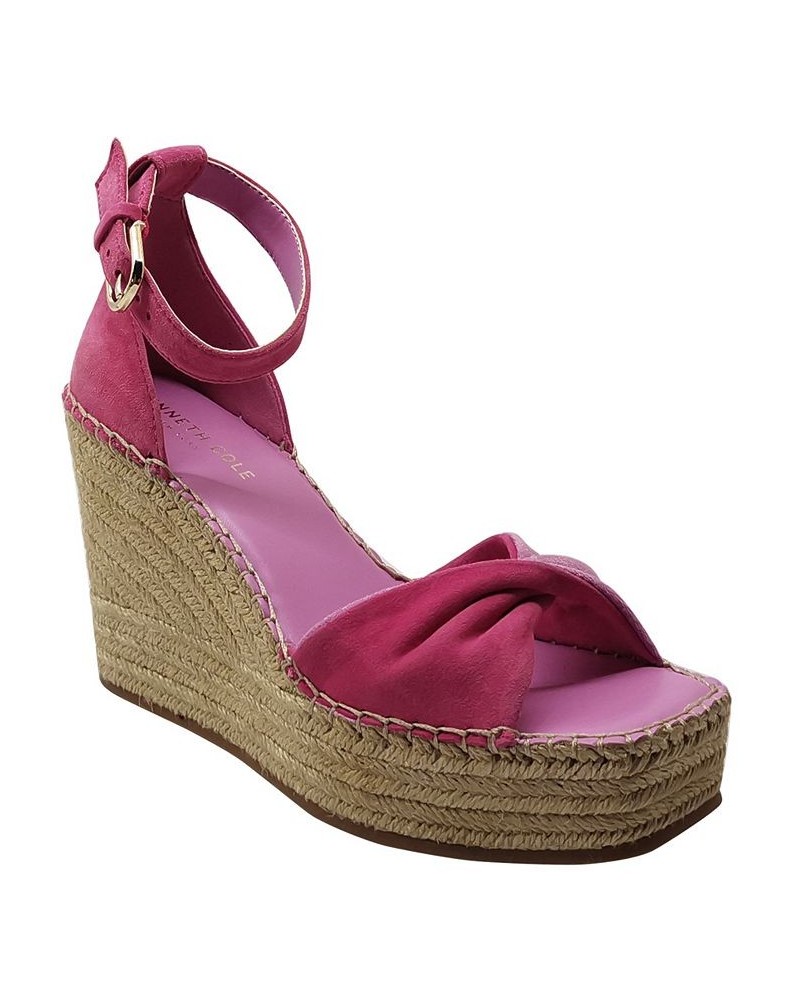 Women's Sol Espadrille Wedge Sandals Pink $50.66 Shoes