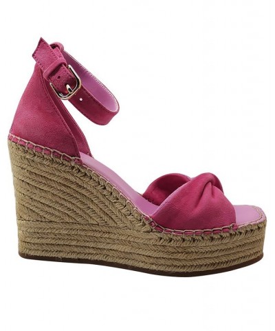 Women's Sol Espadrille Wedge Sandals Pink $50.66 Shoes