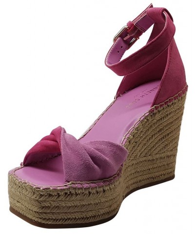 Women's Sol Espadrille Wedge Sandals Pink $50.66 Shoes