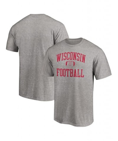 Men's Heathered Gray Wisconsin Badgers First Sprint Team T-shirt $19.20 T-Shirts