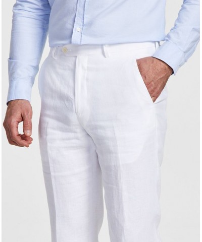 Men's UltraFlex Classic-Fit Linen Pants White $33.93 Pants