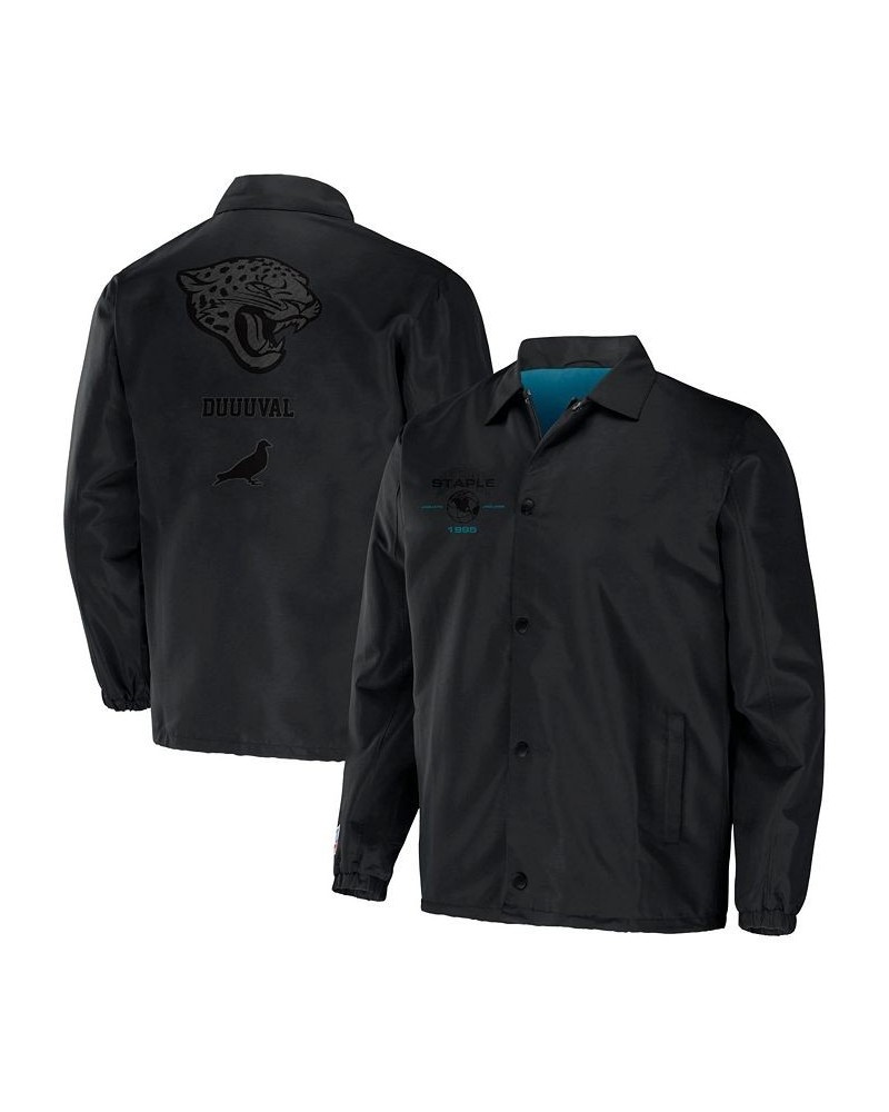 Men's NFL X Staple Black Jacksonville Jaguars Embroidered Nylon Jacket $34.30 Jackets