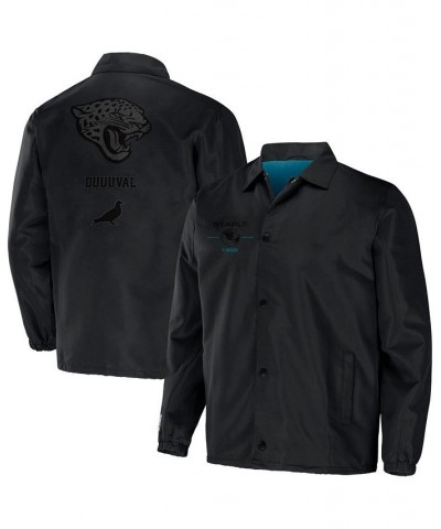 Men's NFL X Staple Black Jacksonville Jaguars Embroidered Nylon Jacket $34.30 Jackets