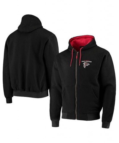 Men's Black Atlanta Falcons Craftsman Thermal-Lined Full-Zip Hoodie $48.30 Sweatshirt