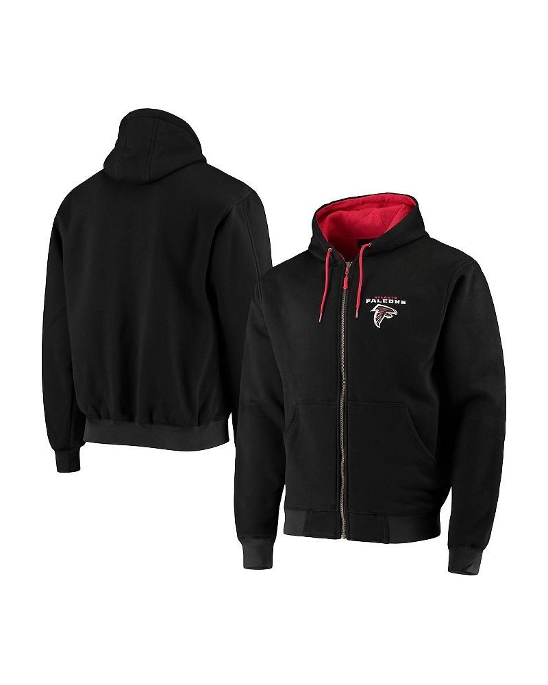 Men's Black Atlanta Falcons Craftsman Thermal-Lined Full-Zip Hoodie $48.30 Sweatshirt