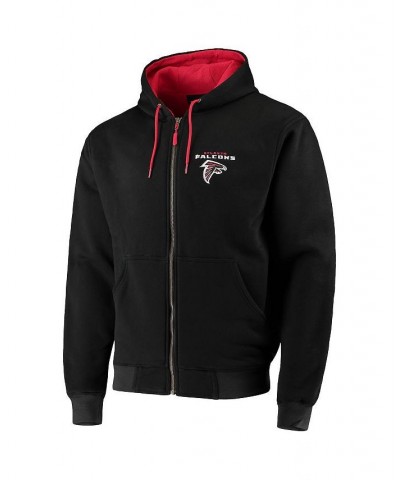 Men's Black Atlanta Falcons Craftsman Thermal-Lined Full-Zip Hoodie $48.30 Sweatshirt