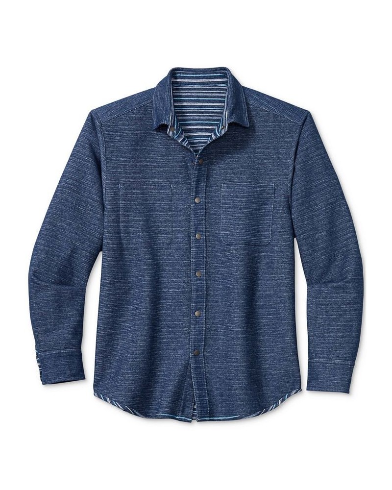 Men's Tale Of Two Flannels Reversible Button-Down Shirt Blue $39.52 Shirts