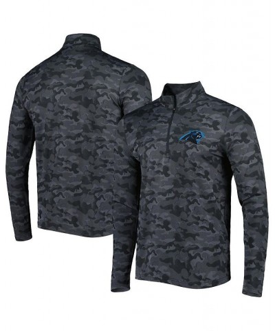 Men's Black Carolina Panthers Brigade Quarter-Zip Sweatshirt $49.00 Sweatshirt