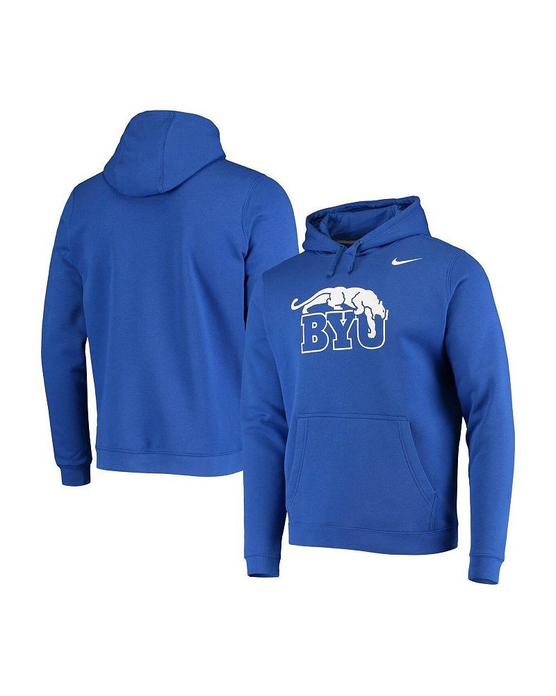 Men's Royal BYU Cougars Vintage-Like School Logo Pullover Hoodie $38.25 Sweatshirt