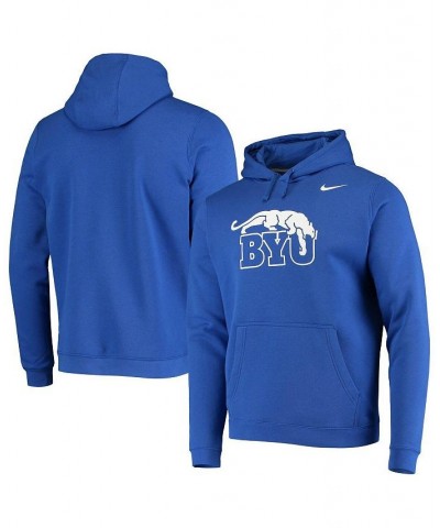 Men's Royal BYU Cougars Vintage-Like School Logo Pullover Hoodie $38.25 Sweatshirt