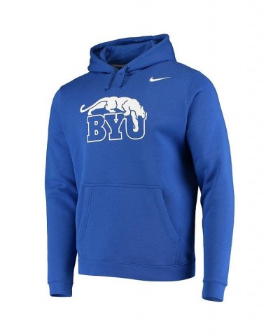 Men's Royal BYU Cougars Vintage-Like School Logo Pullover Hoodie $38.25 Sweatshirt