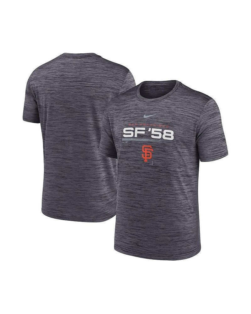 Men's Black San Francisco Giants Wordmark Velocity Performance T-shirt $25.99 T-Shirts