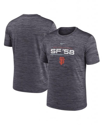 Men's Black San Francisco Giants Wordmark Velocity Performance T-shirt $25.99 T-Shirts