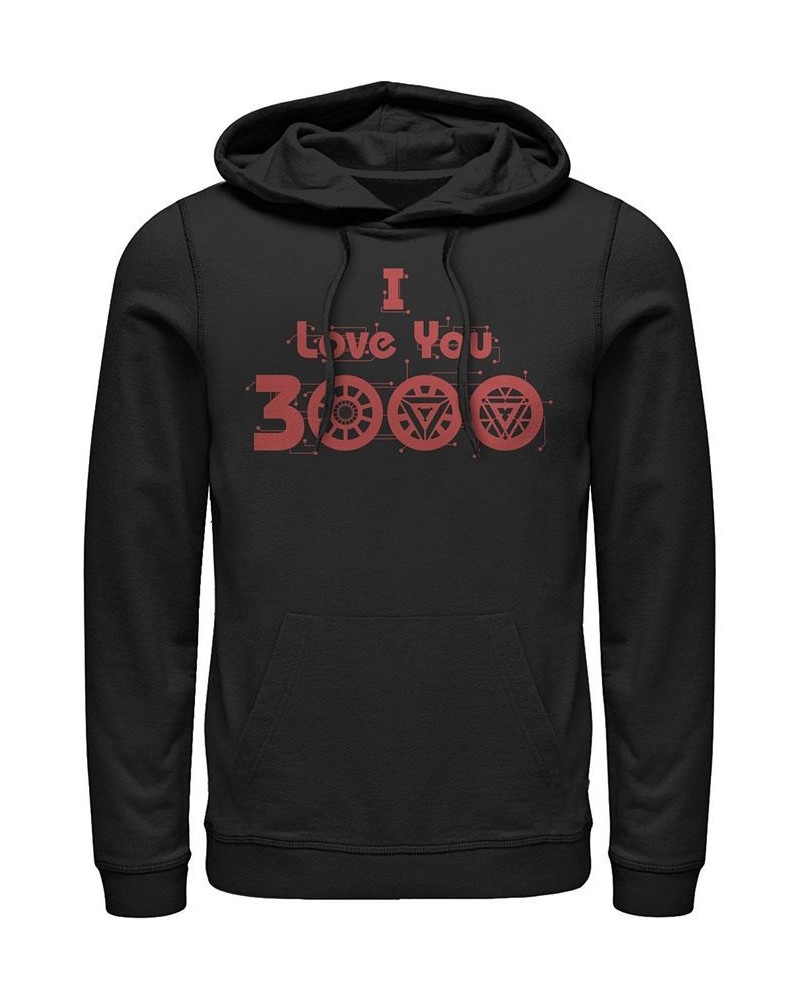 Marvel Men's Avengers Endgame I Love You 3000 Circuits, Pullover Hoodie Black $34.31 Sweatshirt