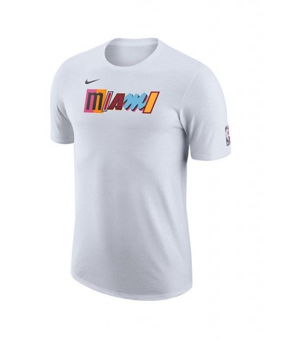 Men's White Miami Heat 2022/23 City Edition Essential Warmup T-shirt $20.15 T-Shirts