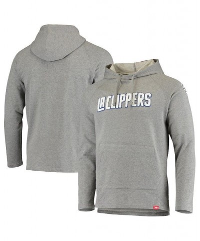 Men's Gray LA Clippers Chenille Logo Pullover Hoodie $53.90 Sweatshirt