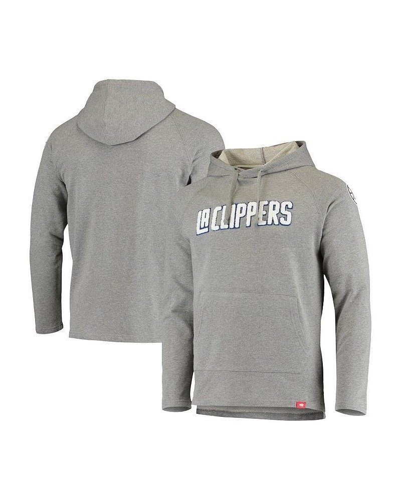 Men's Gray LA Clippers Chenille Logo Pullover Hoodie $53.90 Sweatshirt