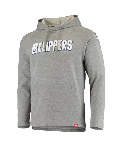 Men's Gray LA Clippers Chenille Logo Pullover Hoodie $53.90 Sweatshirt