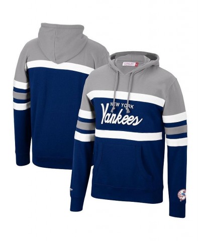 Men's Navy, Gray New York Yankees Head Coach Pullover Hoodie $46.80 Sweatshirt