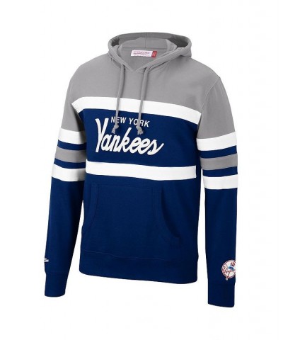 Men's Navy, Gray New York Yankees Head Coach Pullover Hoodie $46.80 Sweatshirt