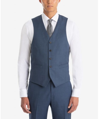 Men's UltraFlex Classic-Fit Blue Sharkskin Wool Suit Separates $82.88 Suits