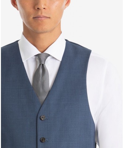 Men's UltraFlex Classic-Fit Blue Sharkskin Wool Suit Separates $82.88 Suits