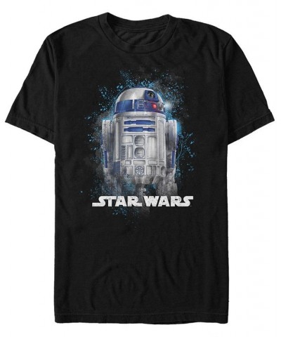 Star Wars Men's Classic R2-D2 Paint Splatter Short Sleeve T-Shirt Black $16.10 T-Shirts