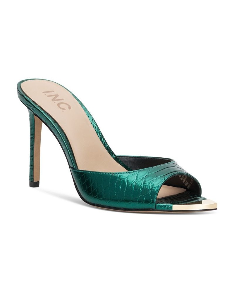 Amra Dress Slide Sandals Green $41.17 Shoes