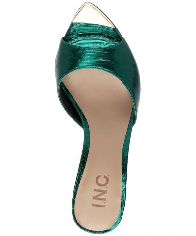 Amra Dress Slide Sandals Green $41.17 Shoes