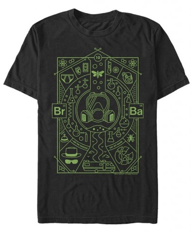 Men's Lineart Glyphs Short Sleeve T- shirt Black $14.70 T-Shirts