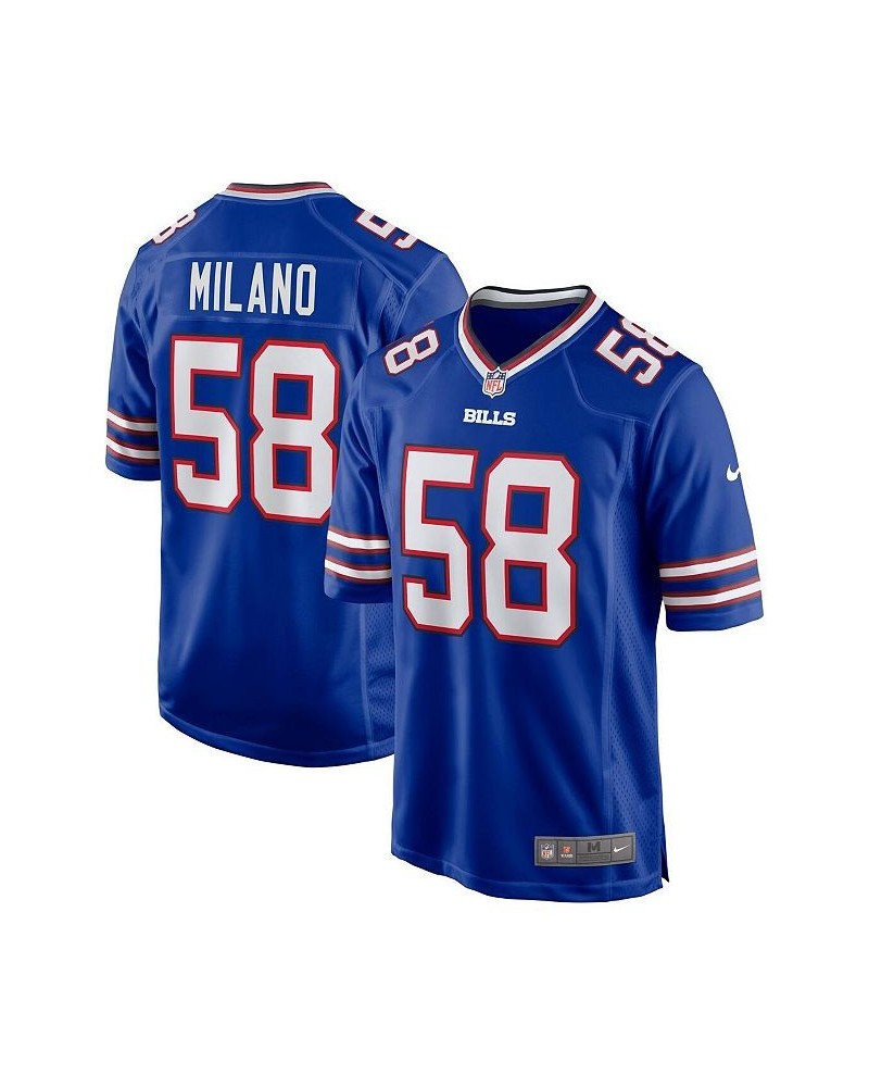 Men's Matt Milano Royal Buffalo Bills Game Player Jersey $53.20 Jersey